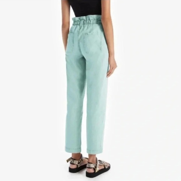 MOTHER The YOYO Ruffle Greaser Ankle Killing Time Deep Sea High-Rise Jeans-29 - Picture 7 of 16